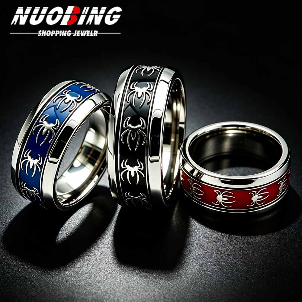 Initial Ring Custom - New Vintage Punk Spider Ring 316L