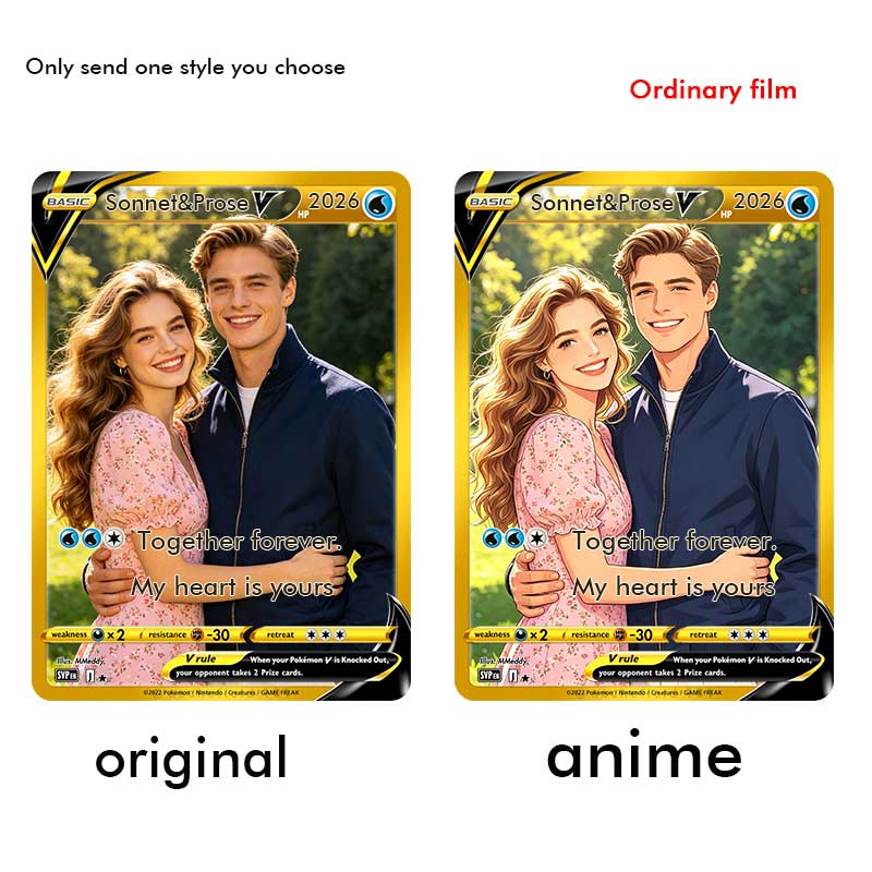 Pet Portrait Custom - Pokemon Cards Custom Card Style Anime