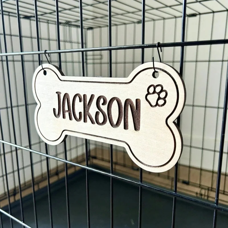 5PCS Custom Wooden Dog Tag - P - Pet Portrait Custom ulasan dan harga