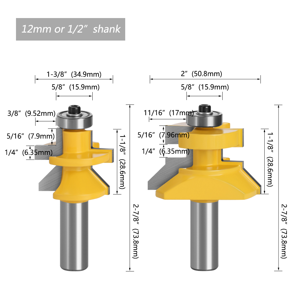 LAVIE 2pcs 12mm 1/2 Shank 120  - Engraved Wood Frame ulasan dan harga