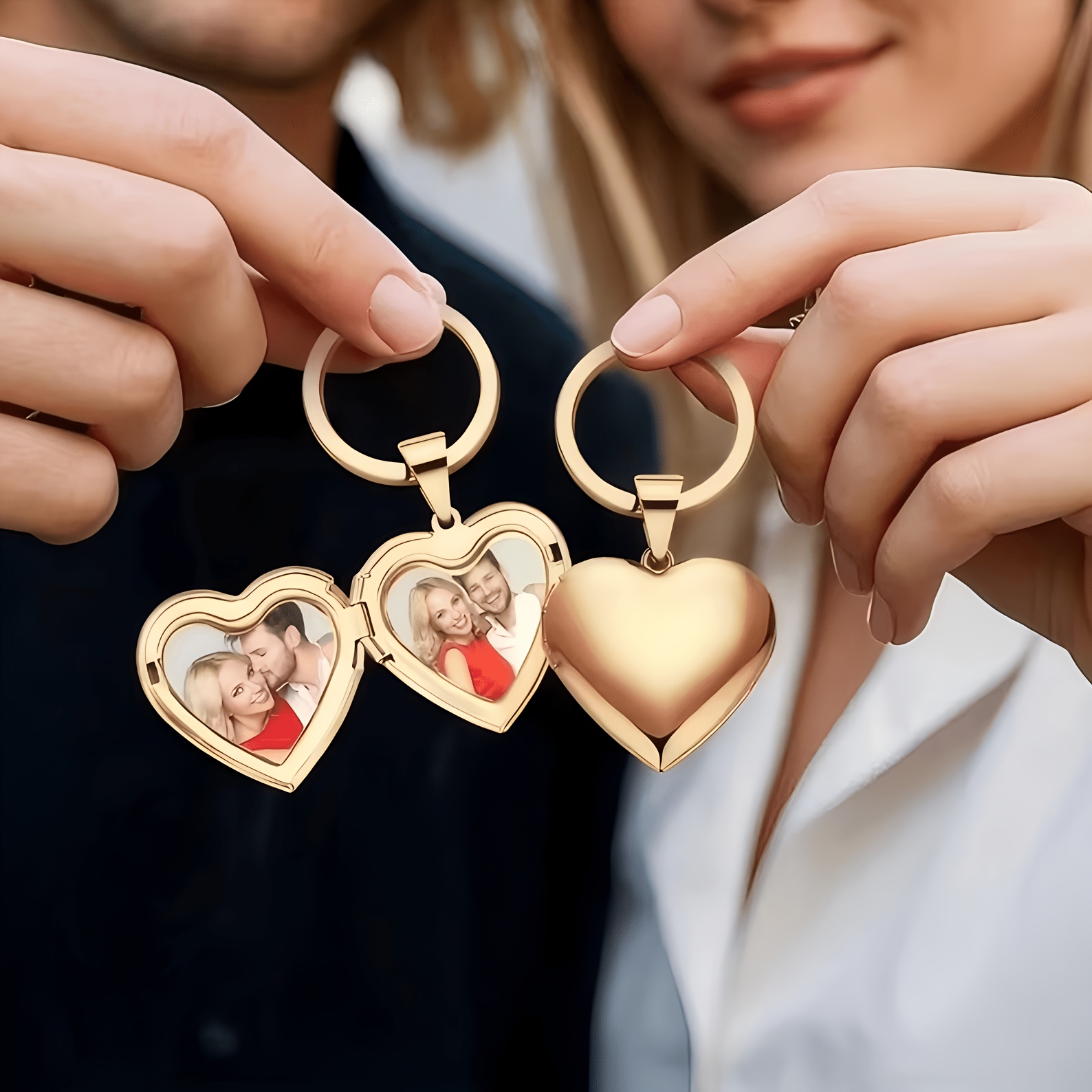 Custom 1/2 Photo Heart Frame L - Initial Ring Custom ulasan dan harga