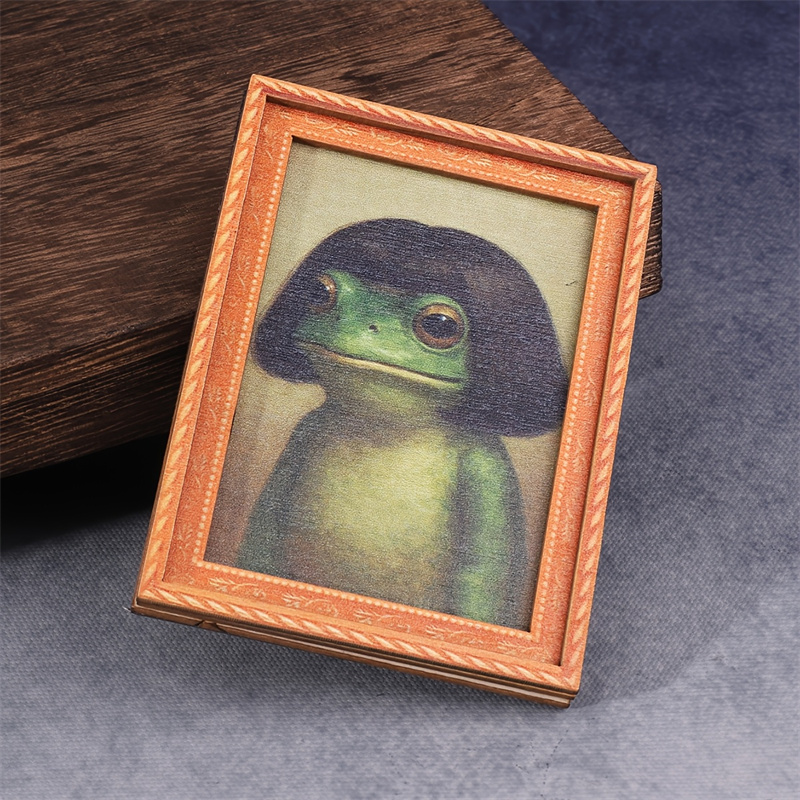 Mini Wooden Photo Frame Frog F - Engraved Wood Frame ulasan dan harga