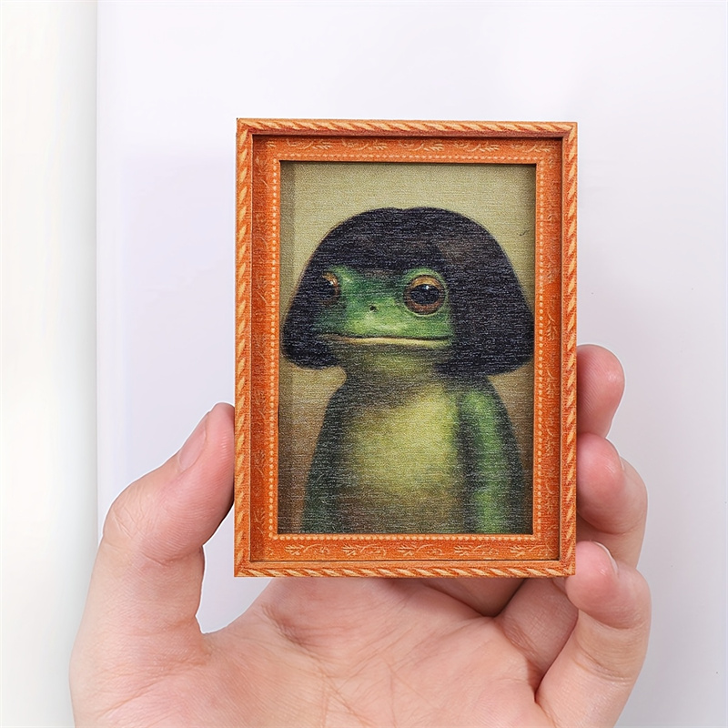 Mini Wooden Photo Frame Frog F - Engraved Wood Frame ulasan dan harga
